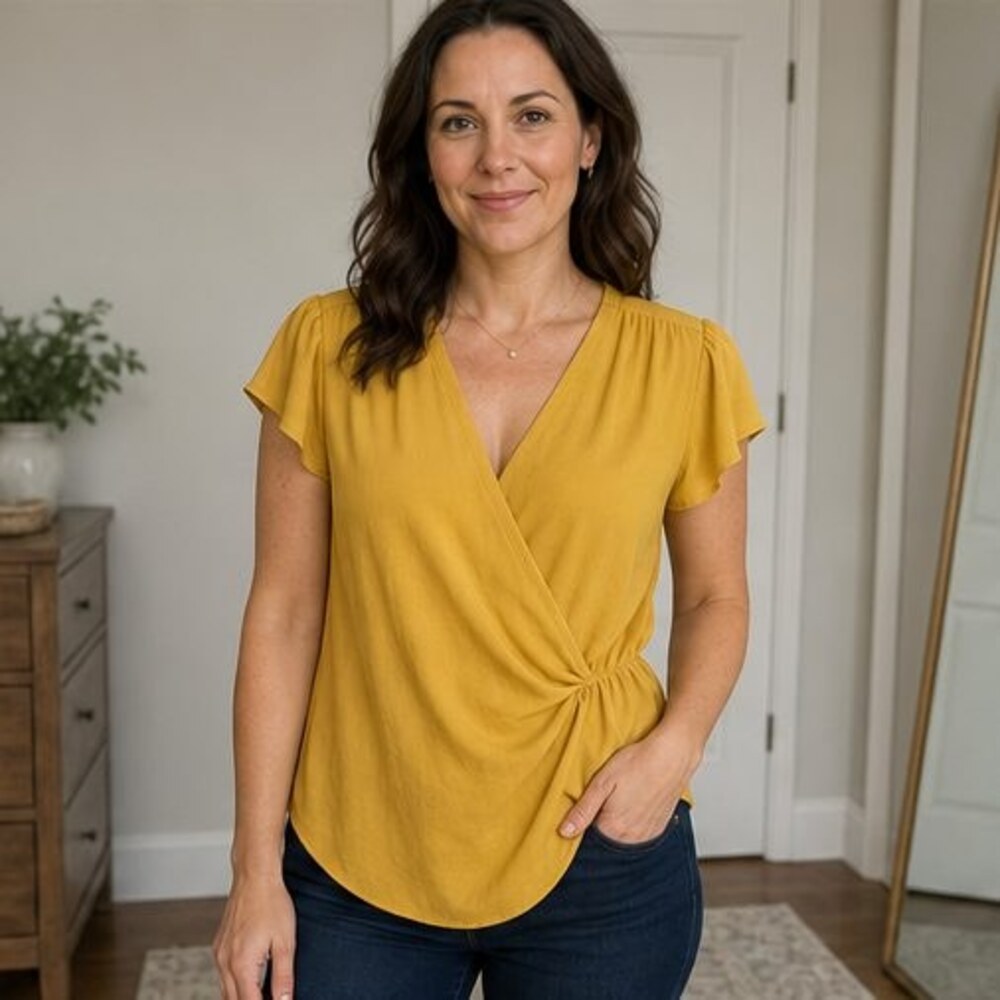 Teal Tunic Blouse - Picture 2 of 6